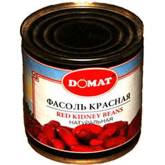 ФАСОЛЬ КРАСНАЯ Нат.400гр ж/б   ДОМАТ*12шт 