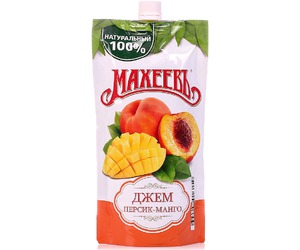 Джем Махеев 300гр*16 Персик и Манго   дой-пак 
