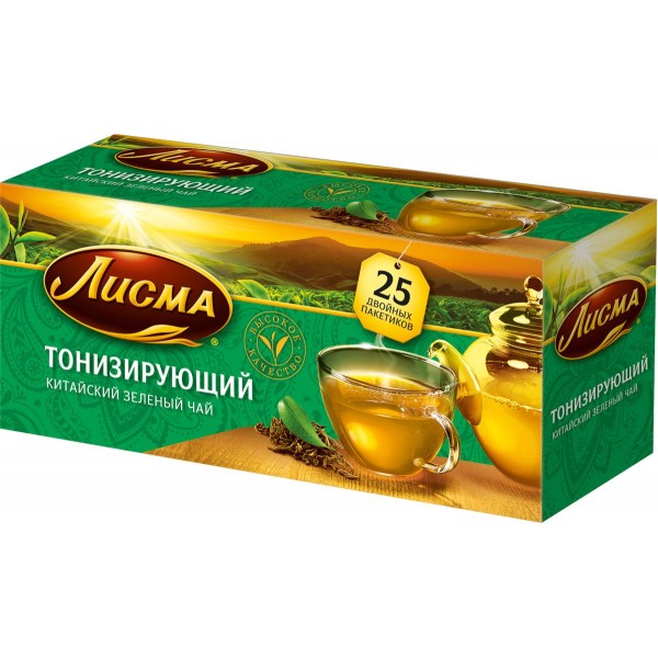 Лисма 25пак  чай Тонизирующий зеленый  18шт