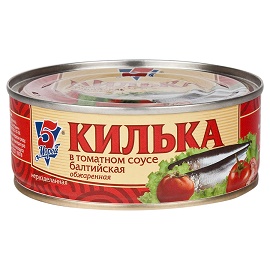 Килька обжаренная в т/с 240гр*24шт  5 МОРЕЙ