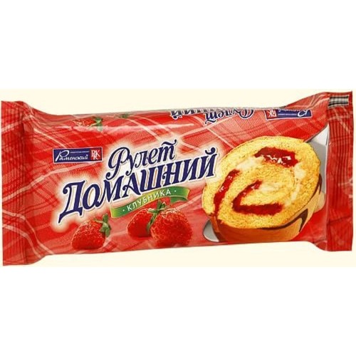 !Домашний рулет  "Клубника" 150гр.*15шт