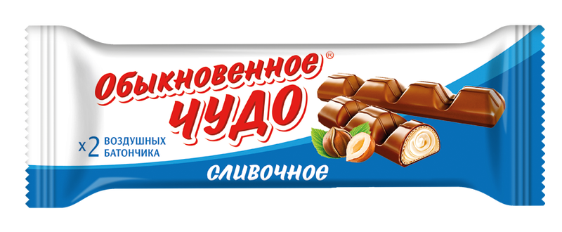 Батончик  СЛАВЯНКА 55гр Обыкновенное ЧУДО *24шт сливочное
