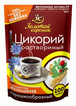 Цикорий "Золотой корешок 100гр*12 с женьшенем