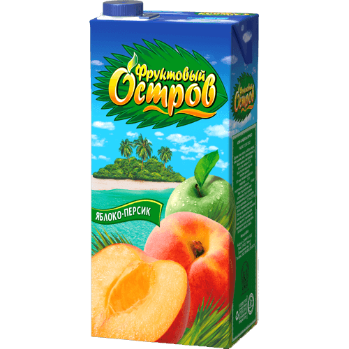Сок Фруктовый остров 0,93 л. яблоко-персик *12