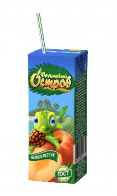 Сок Фруктовый остров 0,2 яблоко-персик 27